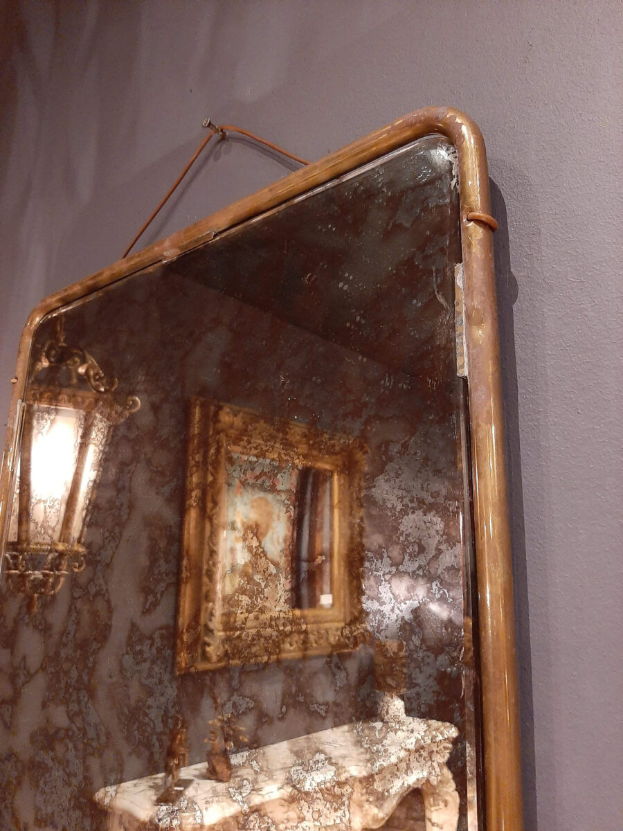 zak Afstotend Vermindering Oude gouden spiegels met plankje en zeer verweerd spiegelglas - Piet Jonker